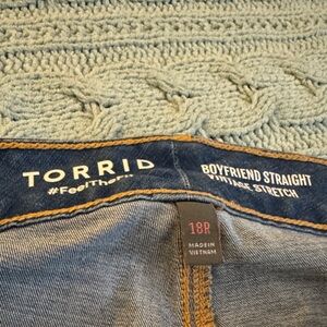 Torrid Blue Boyfriend Straight Jeans